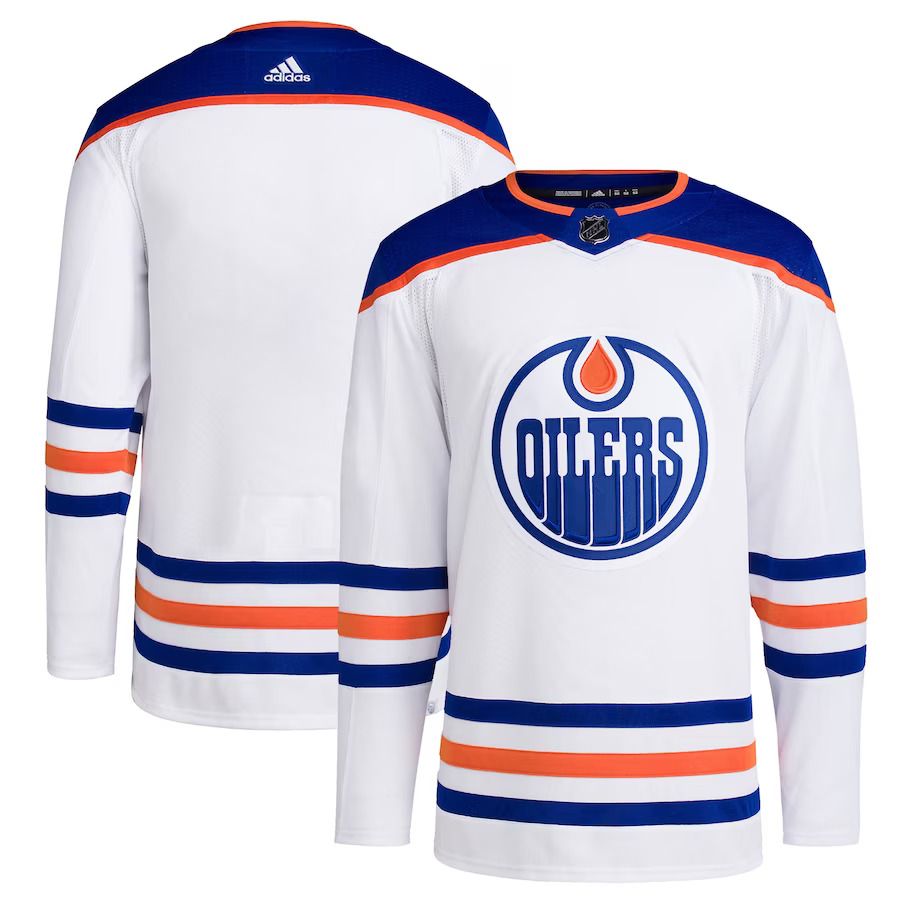 Men Edmonton Oilers adidas White Away Primegreen Authentic Pro Blank NHL Jersey->customized nhl jersey->Custom Jersey